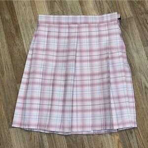 Pink Plaid Skirt - size XS